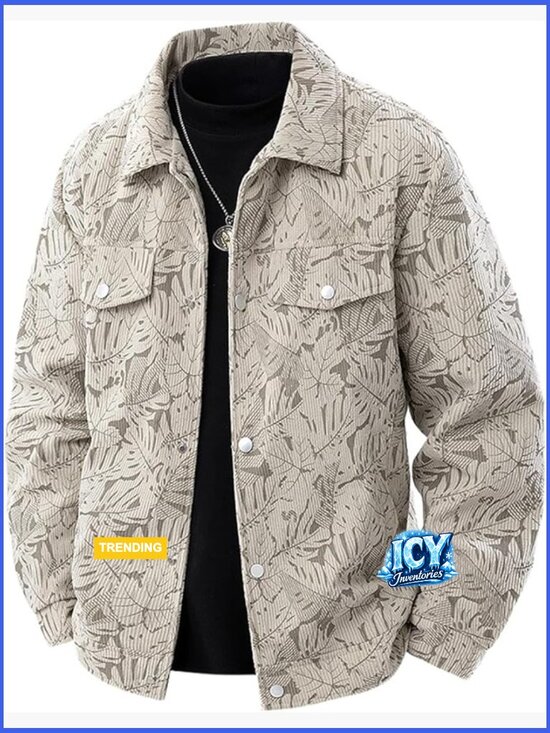 Other - Corduroy Button Down Shacket Long Sleeve Casual Work Western Coat Men Plus Size